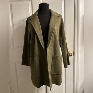 J CREW Merino Wool Green Sweater Blazer Size M